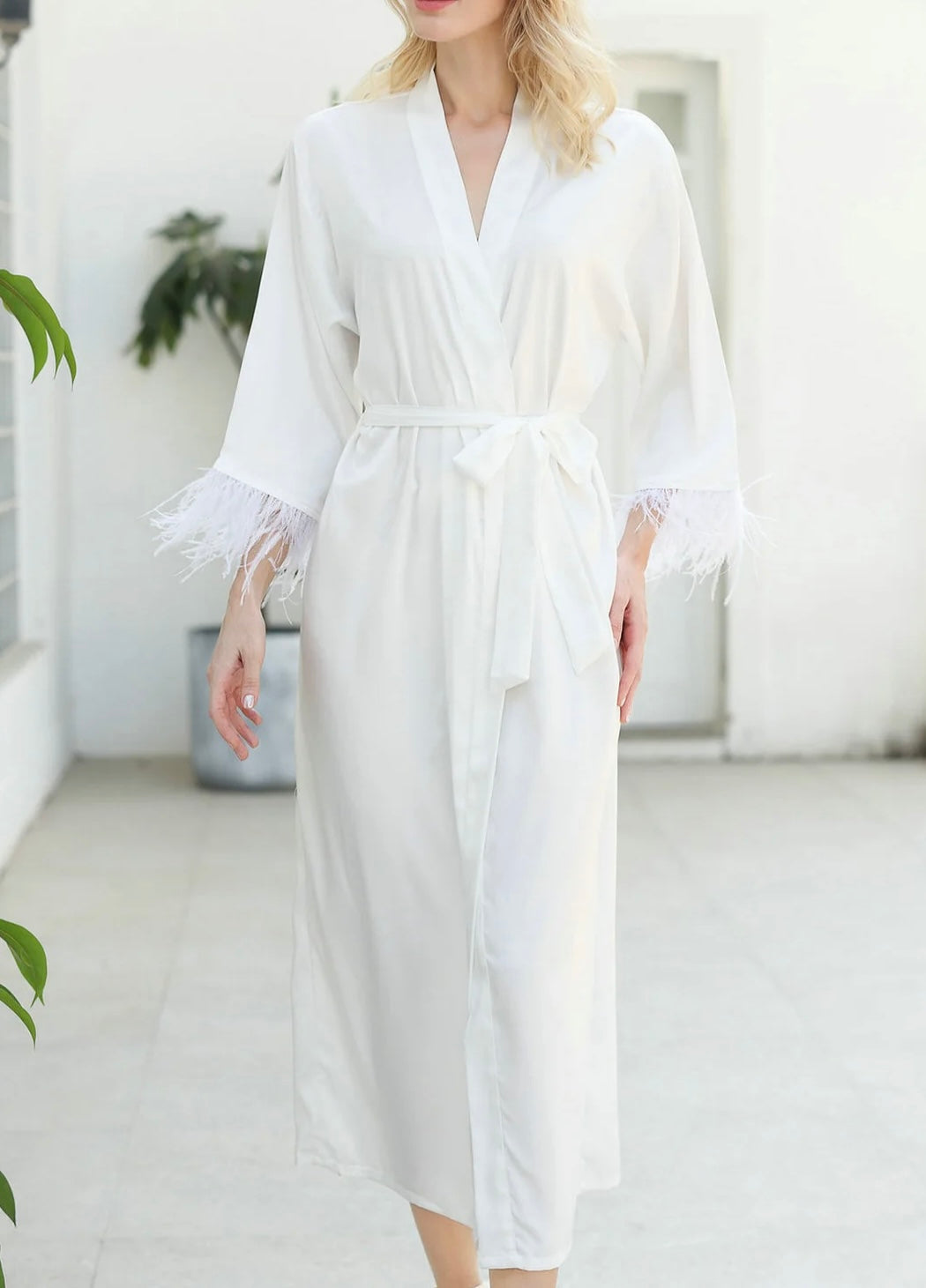 Vestaglia Bride piume – Lauracalicollection