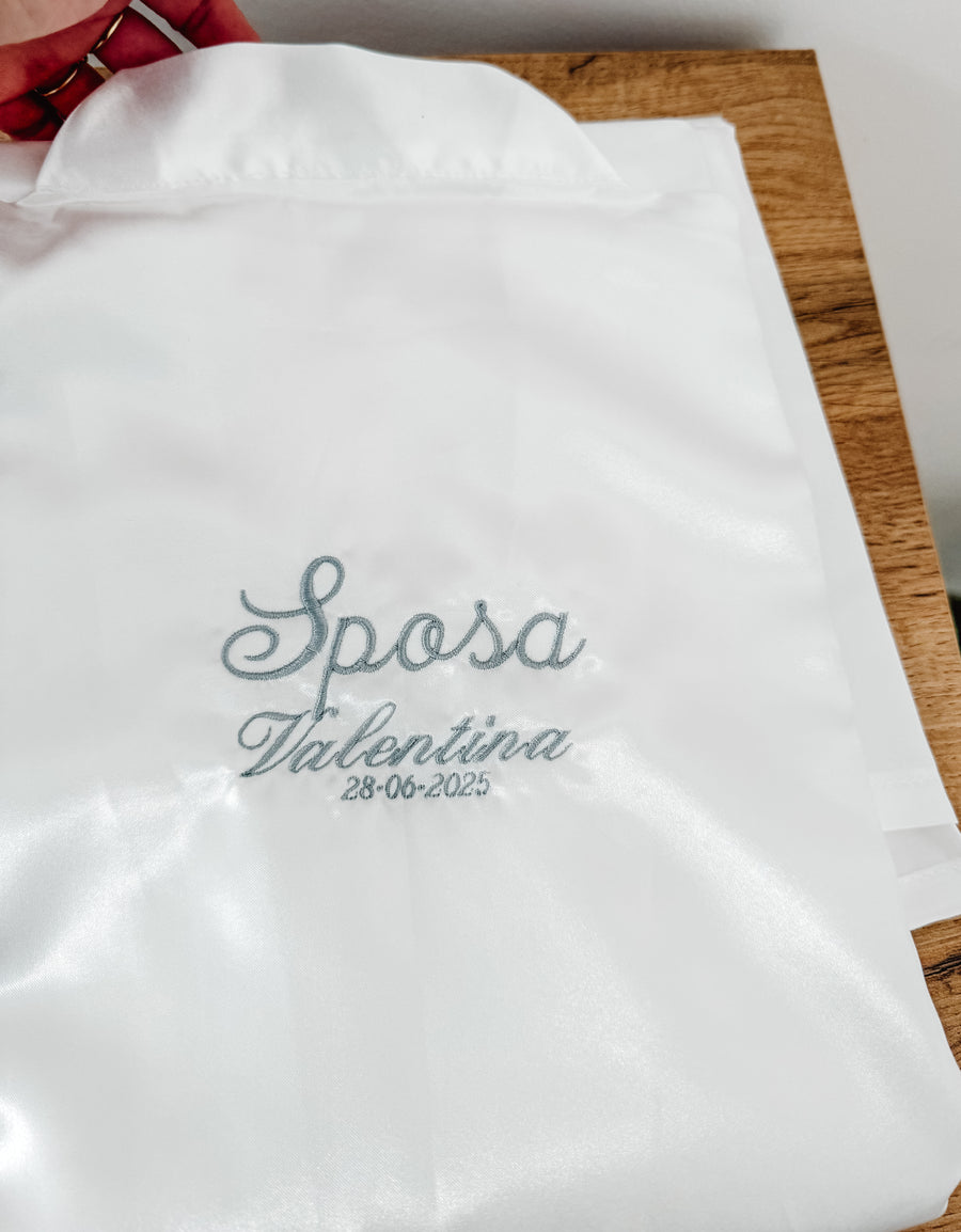 Vestaglia Sposa con data