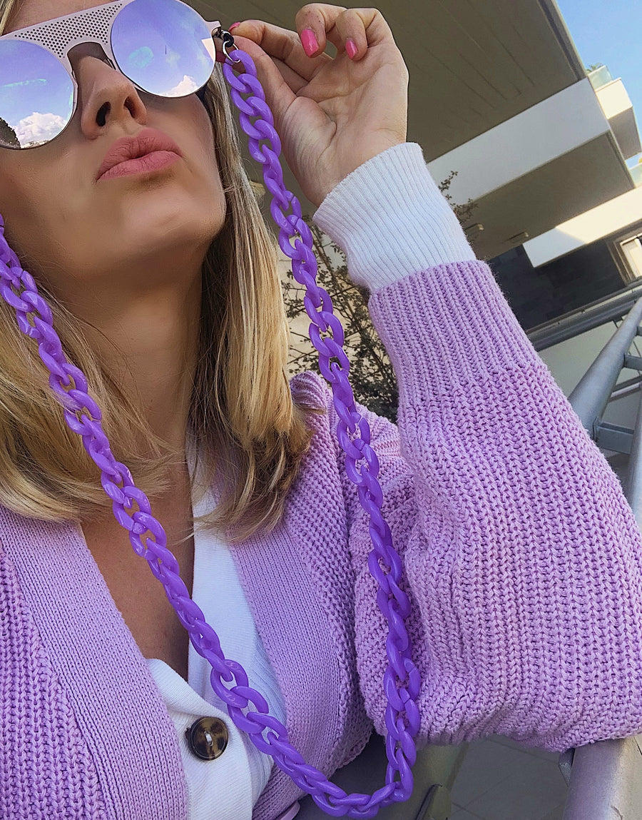 Chain for glasses purple