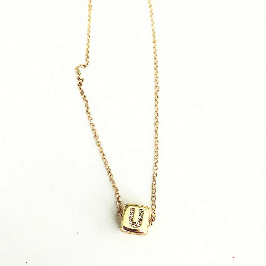 Initial Nut Necklace