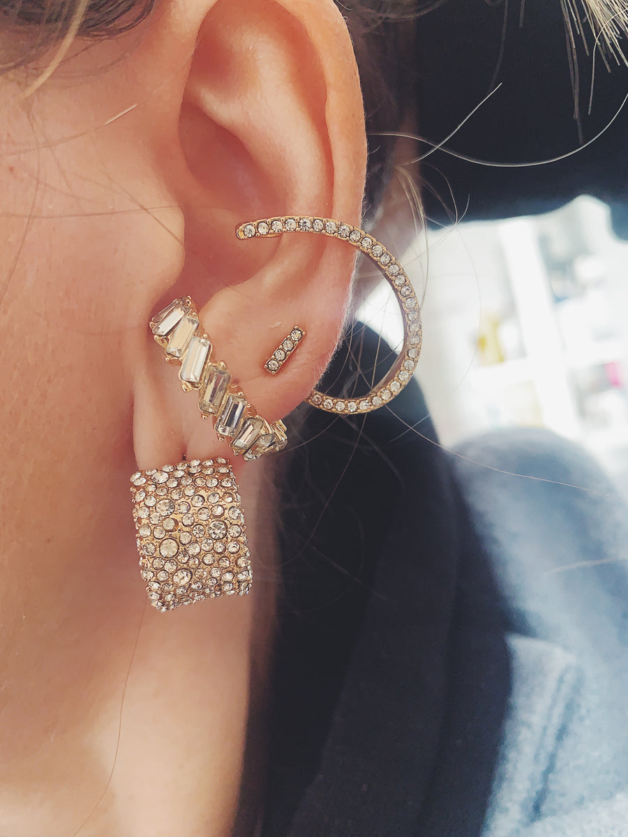 Fake crystal earrings