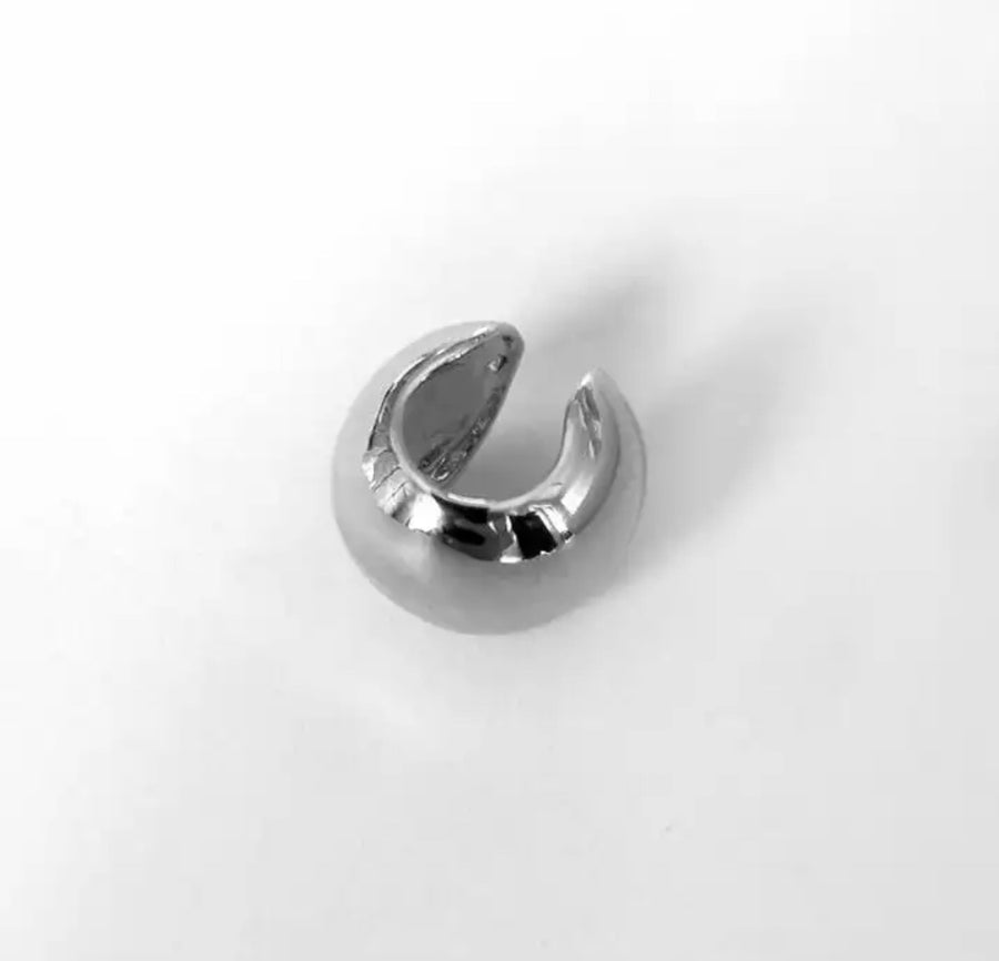 Fake earrings bigball silver